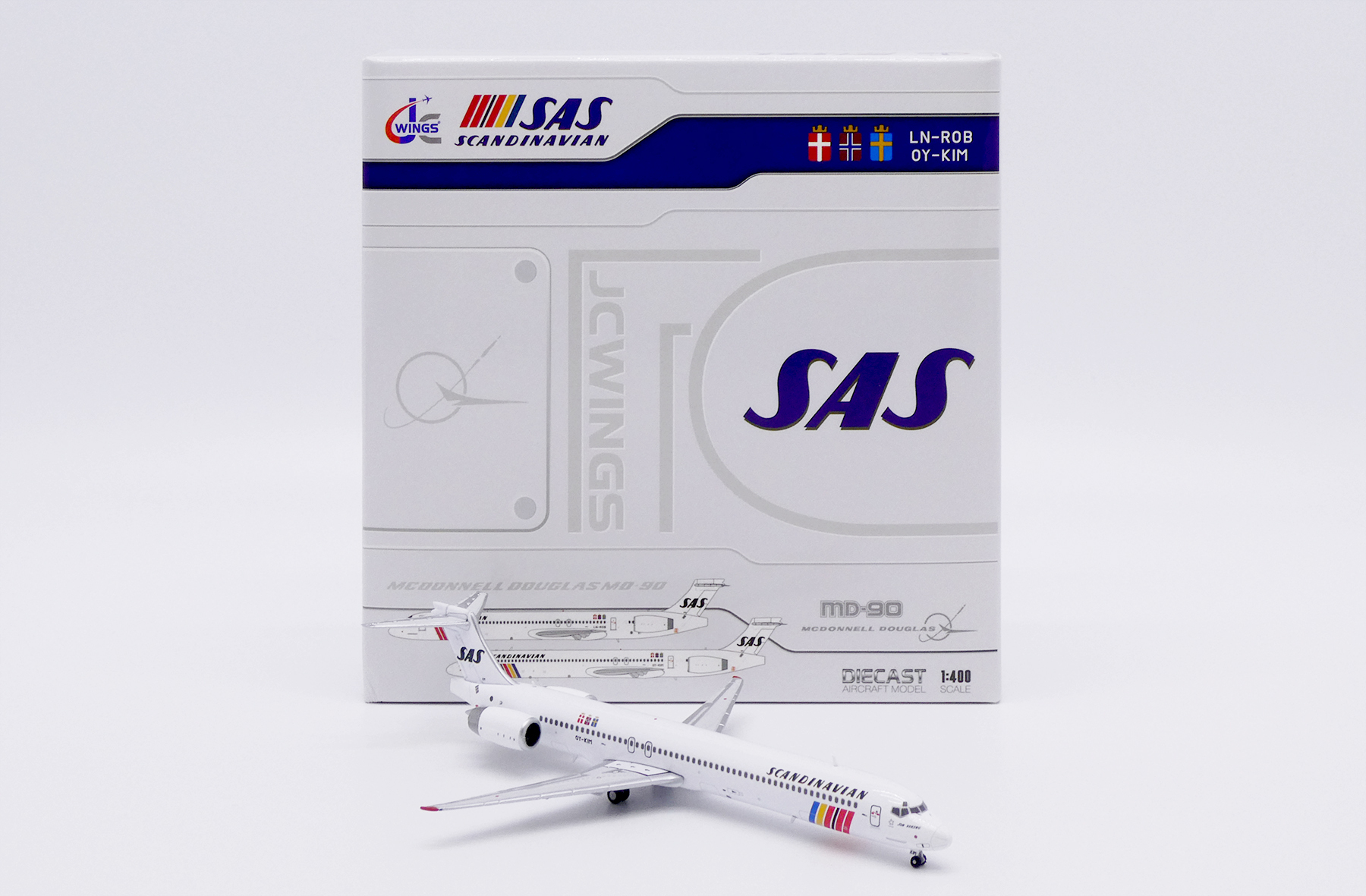 JC WINGS   1/400 北歐航空 MD-90 OY-KIM 標準塗裝