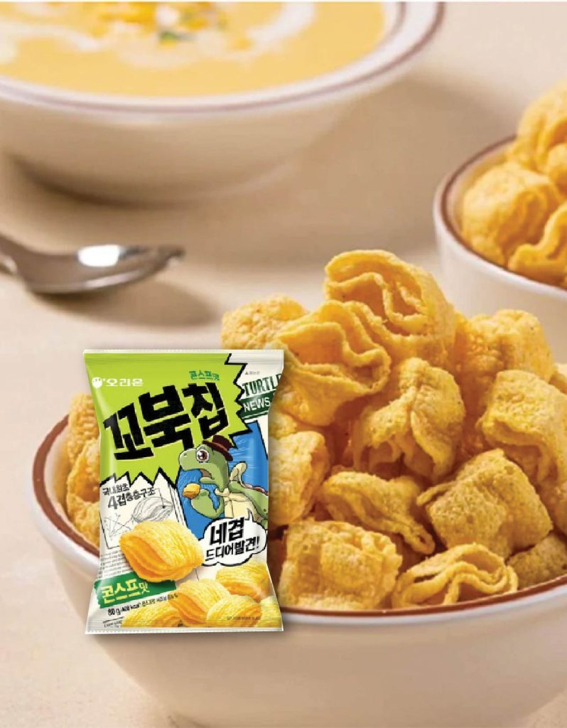 韓國 好麗友 烏龜酥脆餅乾 80g 原味 玉米濃湯