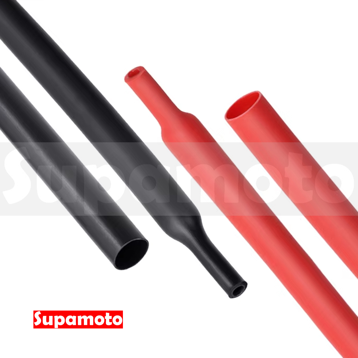 -Supamoto- 熱縮套 熱縮管 熱縮管套 絕緣管 端子管 防電套 3mm 紅 黑 電源線