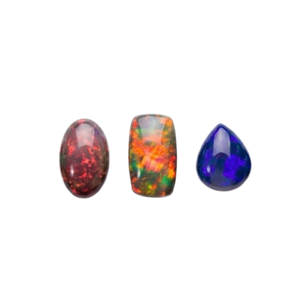 Natural Color-Changing Black Opal