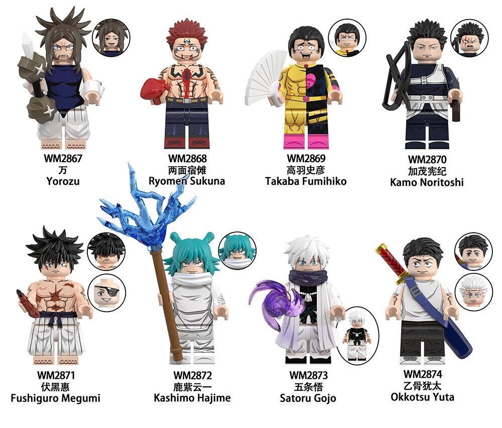 Jujutsu Kaisen Custom Minifigures Set Fit Lego WM6202