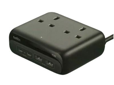 Belkin Charging Station 6 in 1 充電器 70W (2 個 USB C, 2 個 USB A, 2 位插座) - SRZ001my1.5M