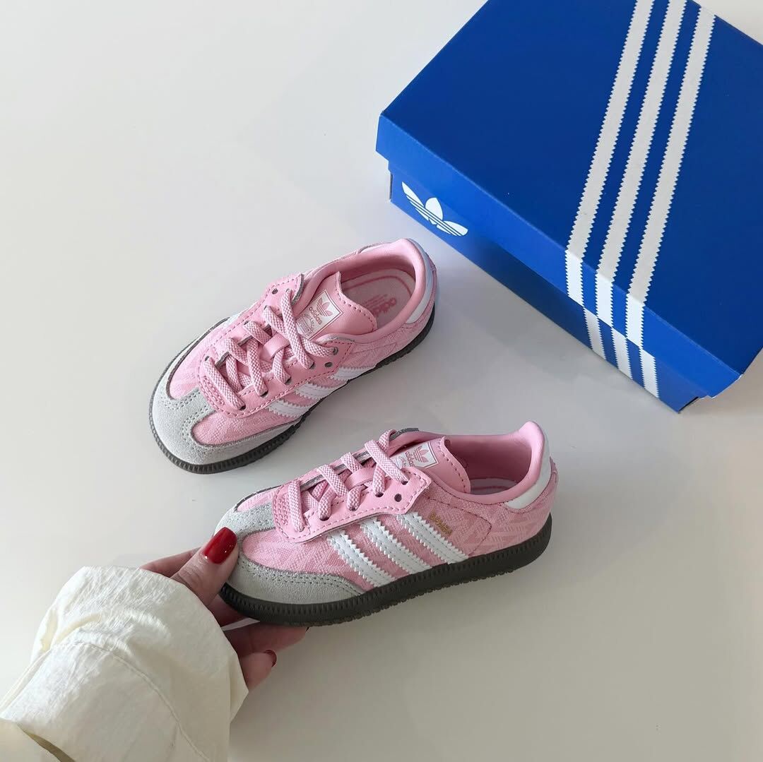 Adidas Originals Samba CF 日本限定 櫻花粉 粉色 魔鬼氈 小童 童鞋 JP9519
