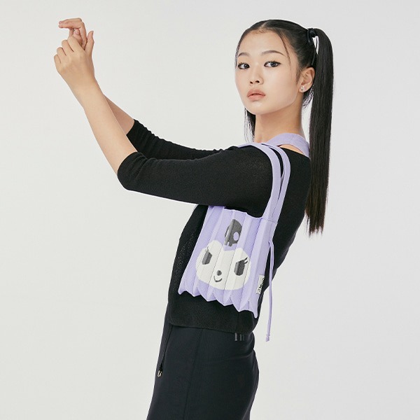 【 5/1收單 】JOSEPH AND STACEY 幸運百褶針織包 (S) - Kuromi 聯名限定版