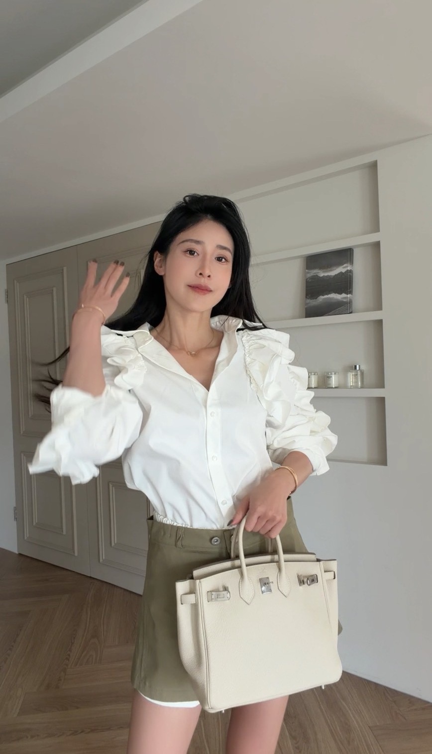 ｜韓國｜法式優雅荷葉邊襯衫*少量現貨*