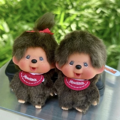 MONCHHICHI 蒙奇奇 大頭吊飾 迷你BABY 咖啡色
