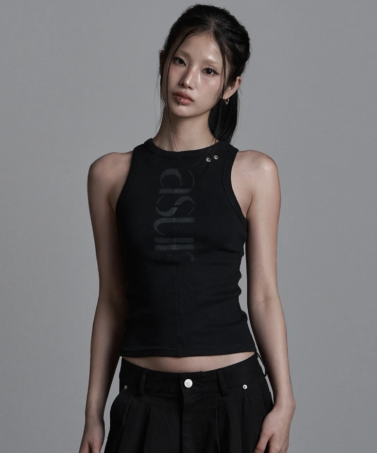 （預購）AS YOU ARE 翻轉LOGO挖肩洞洞背心 AS26SPTOP05