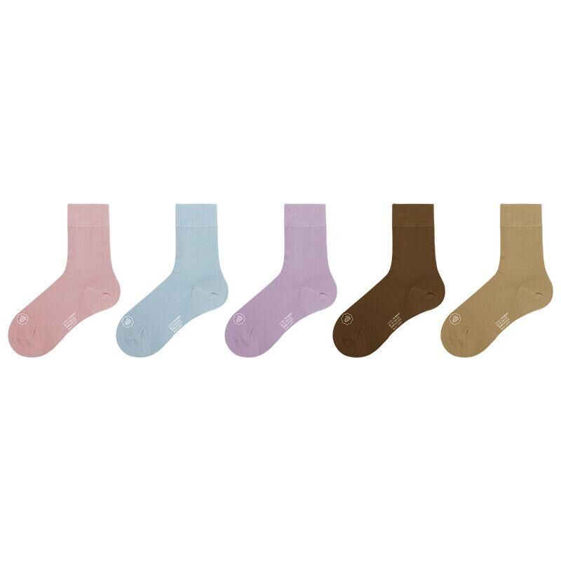 (L) 「錢皇」女士7A抗菌蠶絲長襪子 （一套5對每色一對)(35-39碼 )- 錢皇 #2204QW