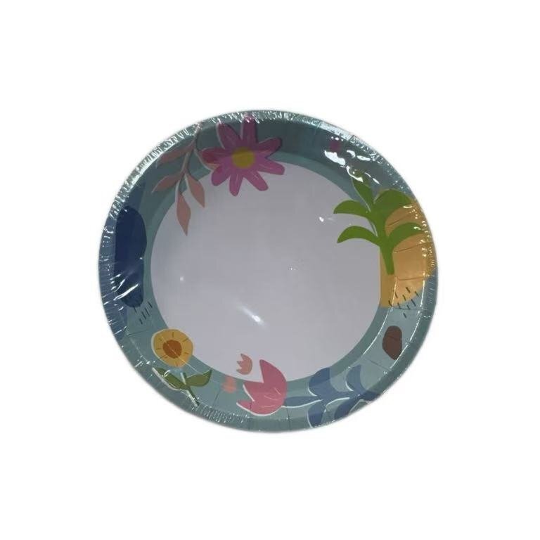 免洗紙盤/花朵13cm 18入