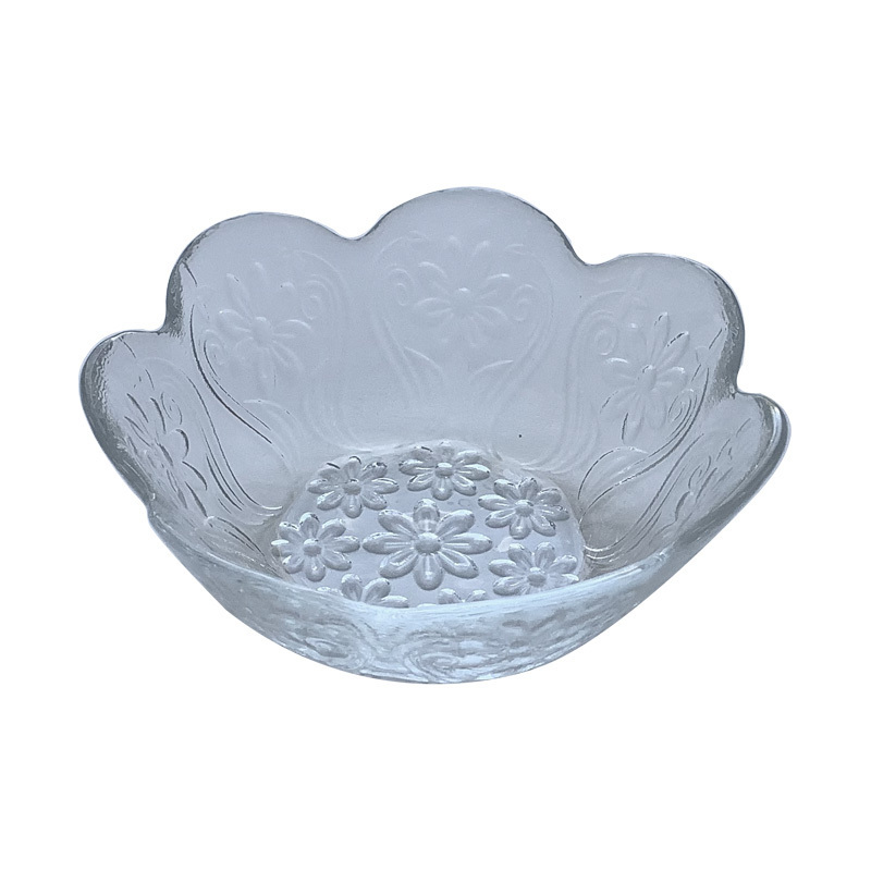 造型玻璃碗/花形 約12×4.8×12cm