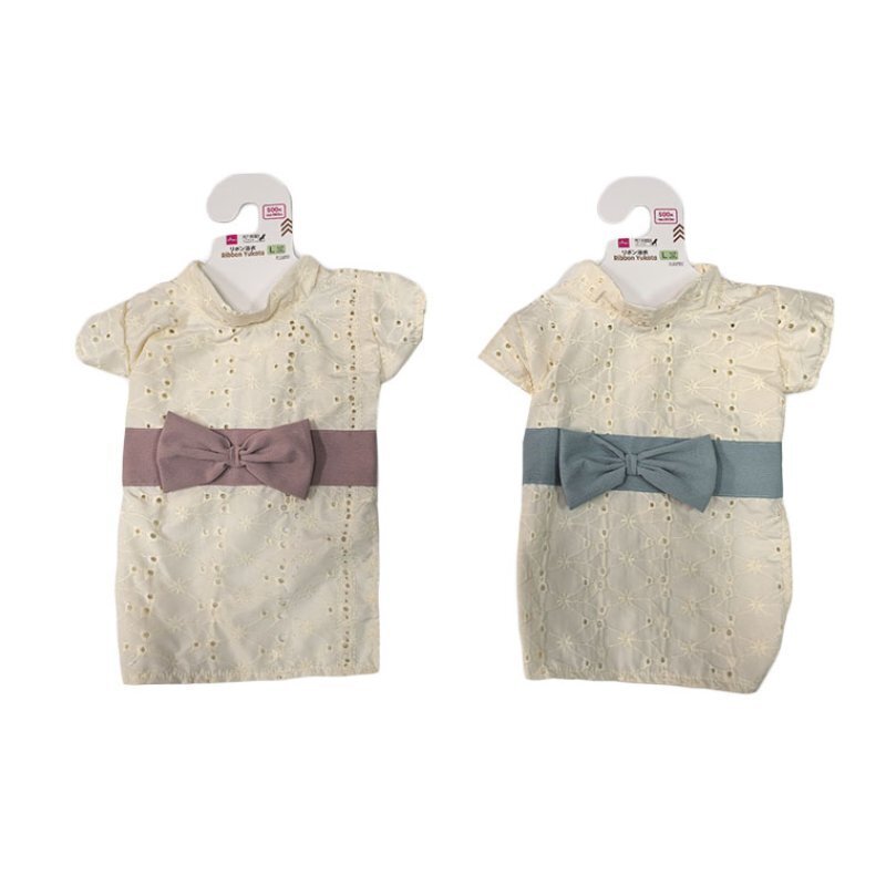 犬用衣服/蝴蝶結浴衣 L