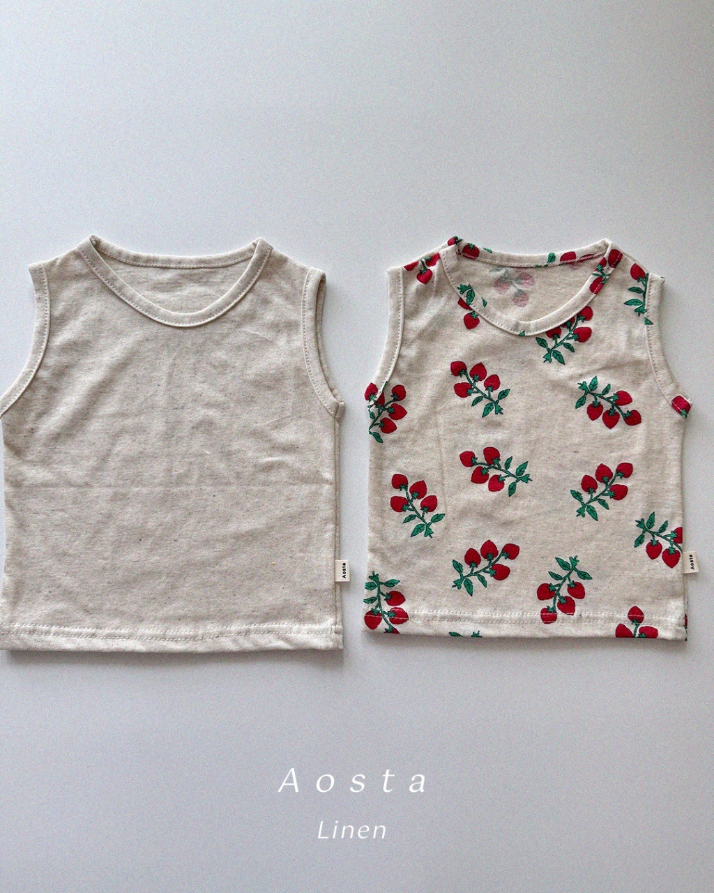 韓國🇰🇷Aosta 亞麻寬帶背心(S-XXL)