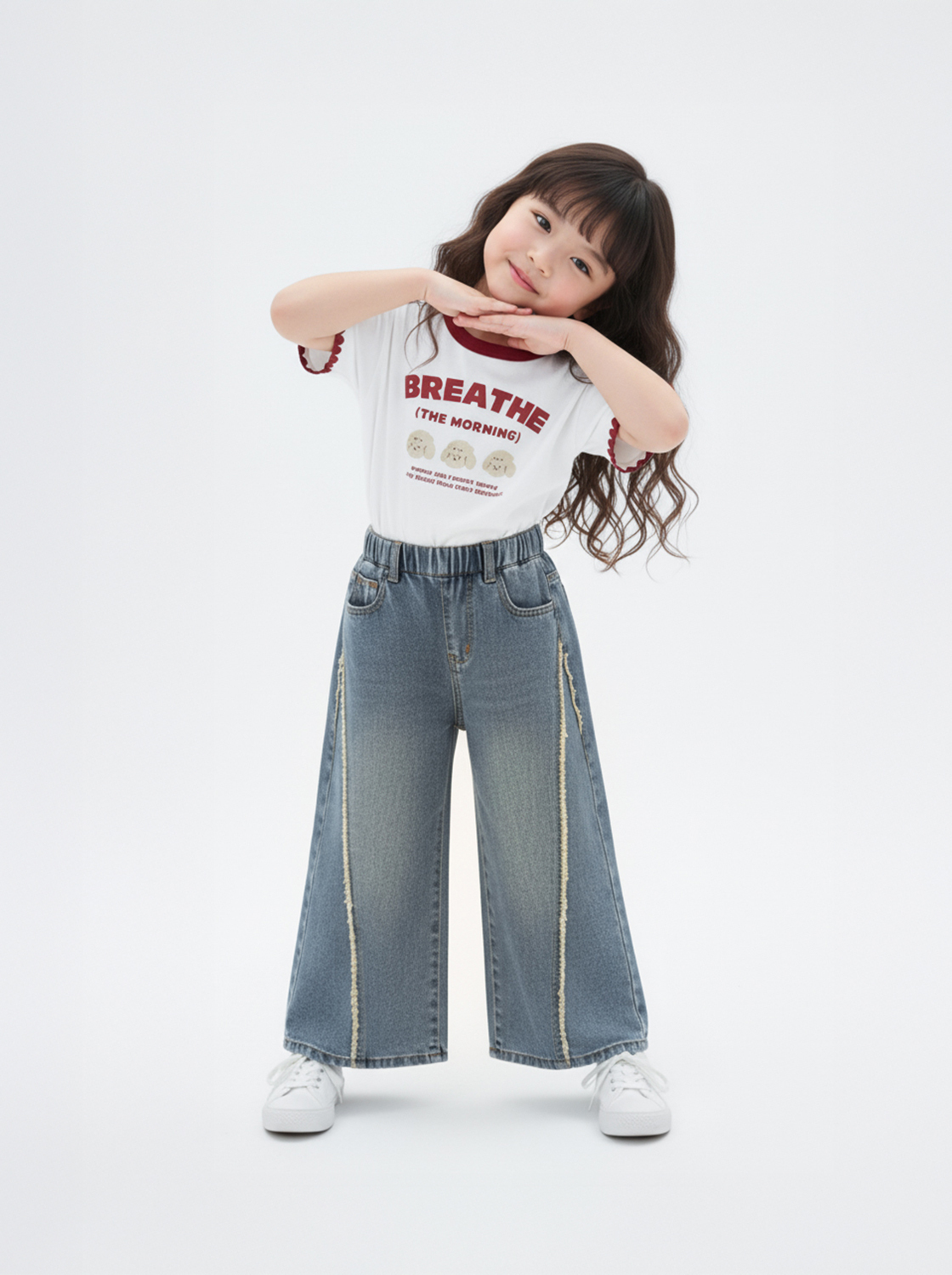 剪接直筒長褲【童裝】