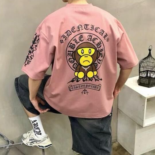 英文字圖案短袖Tee Double-B-037T