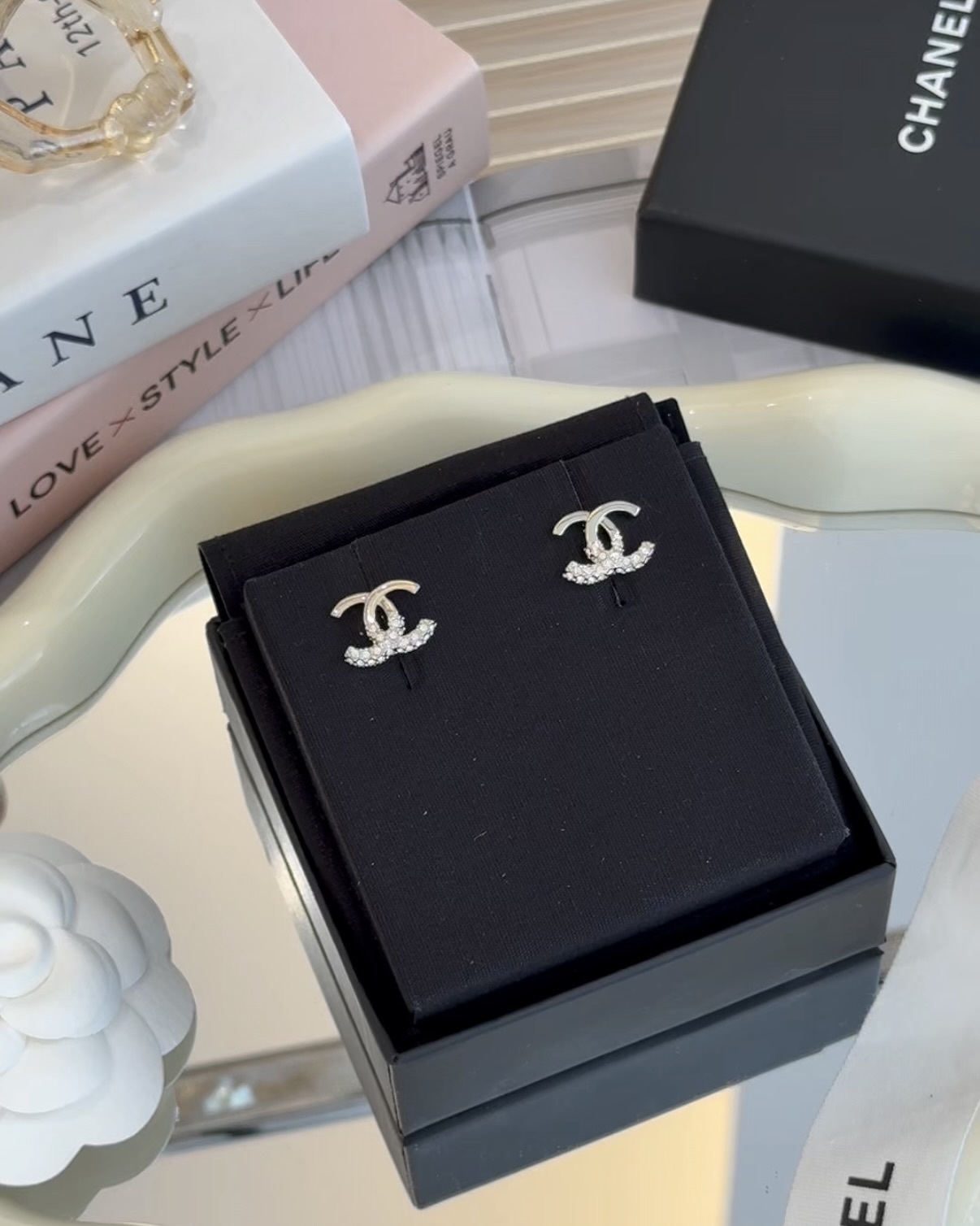 CHANEL｜糖霜耳釘 金色