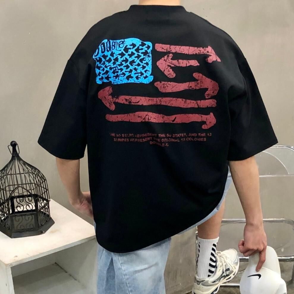 英文字圖案短袖Tee Double-B-036T