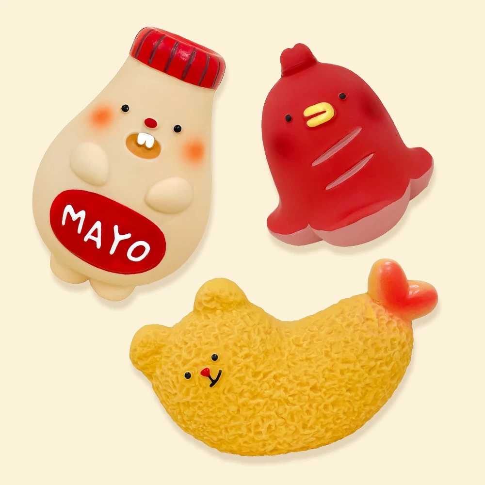 【MEANINGLUS】 便當啾啾乳膠玩具3入組