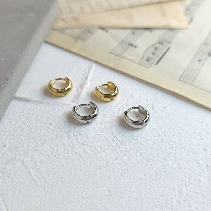 35793 厚版醫療鋼基本款小圈扣式耳環（9mm）