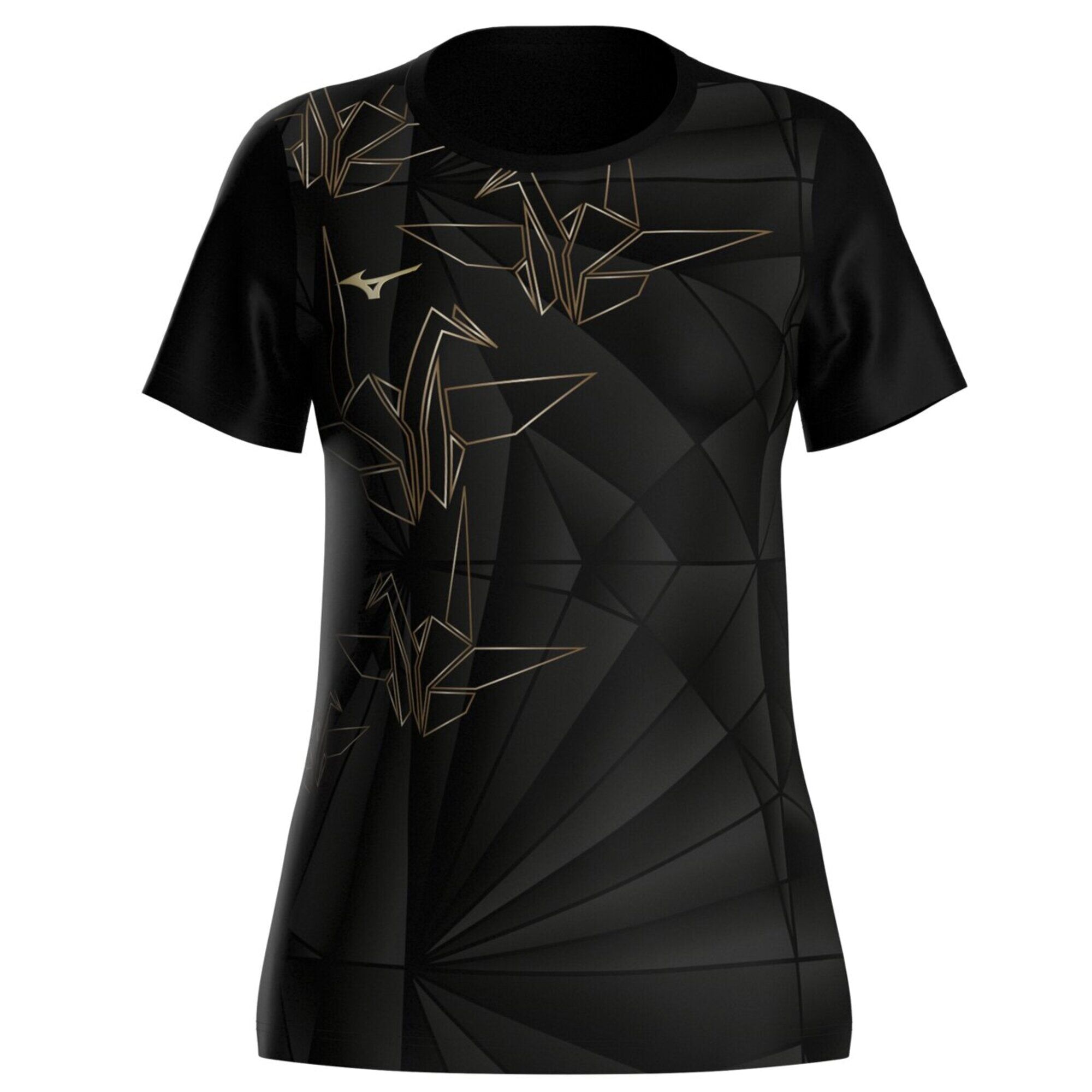 MIZUNO L'ACTIVE DRYAEROFLOW GRAPHIC SHORT SLEEVE TEE Large ORIGAMI