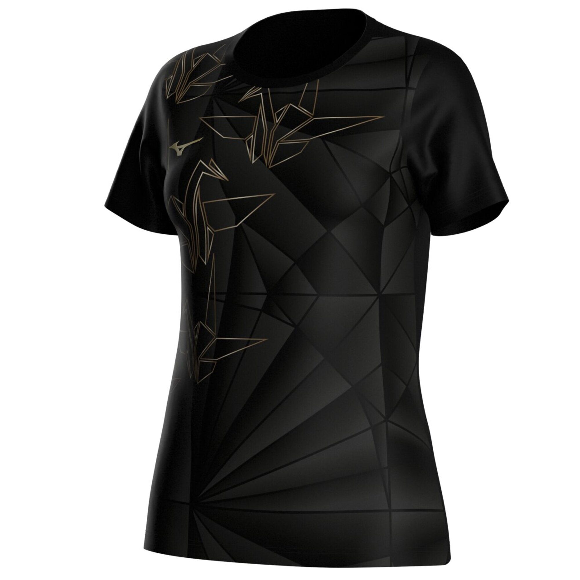 MIZUNO L'ACTIVE DRYAEROFLOW GRAPHIC SHORT SLEEVE TEE Large ORIGAMI