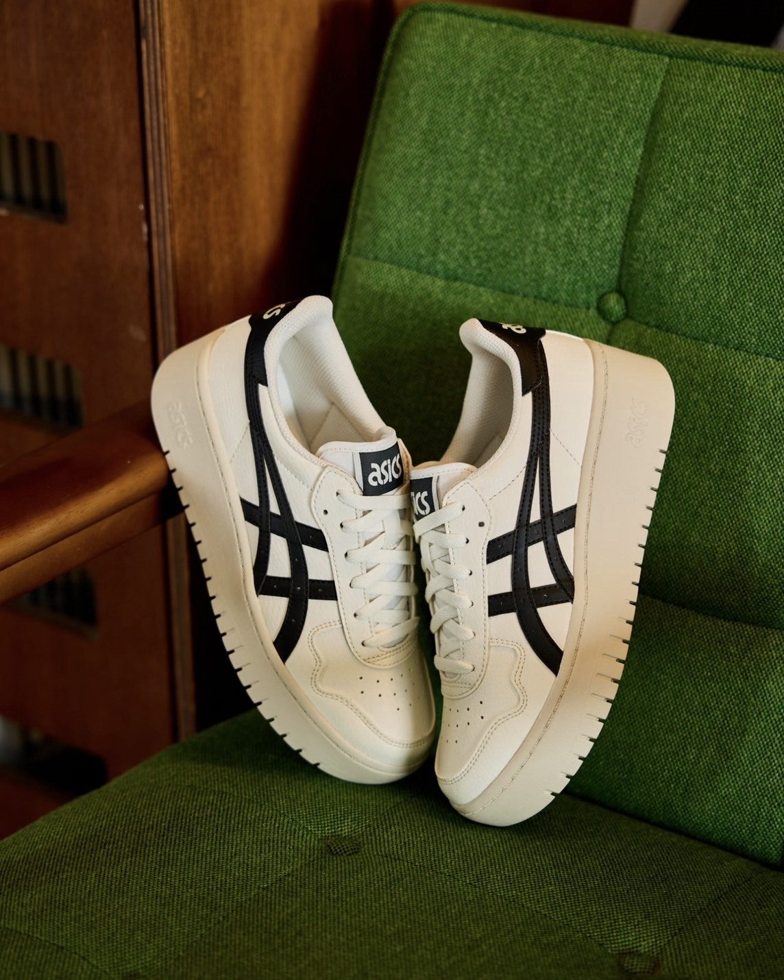 【預購】ASICS JAPAN S PF 厚底 米白 1202A532250