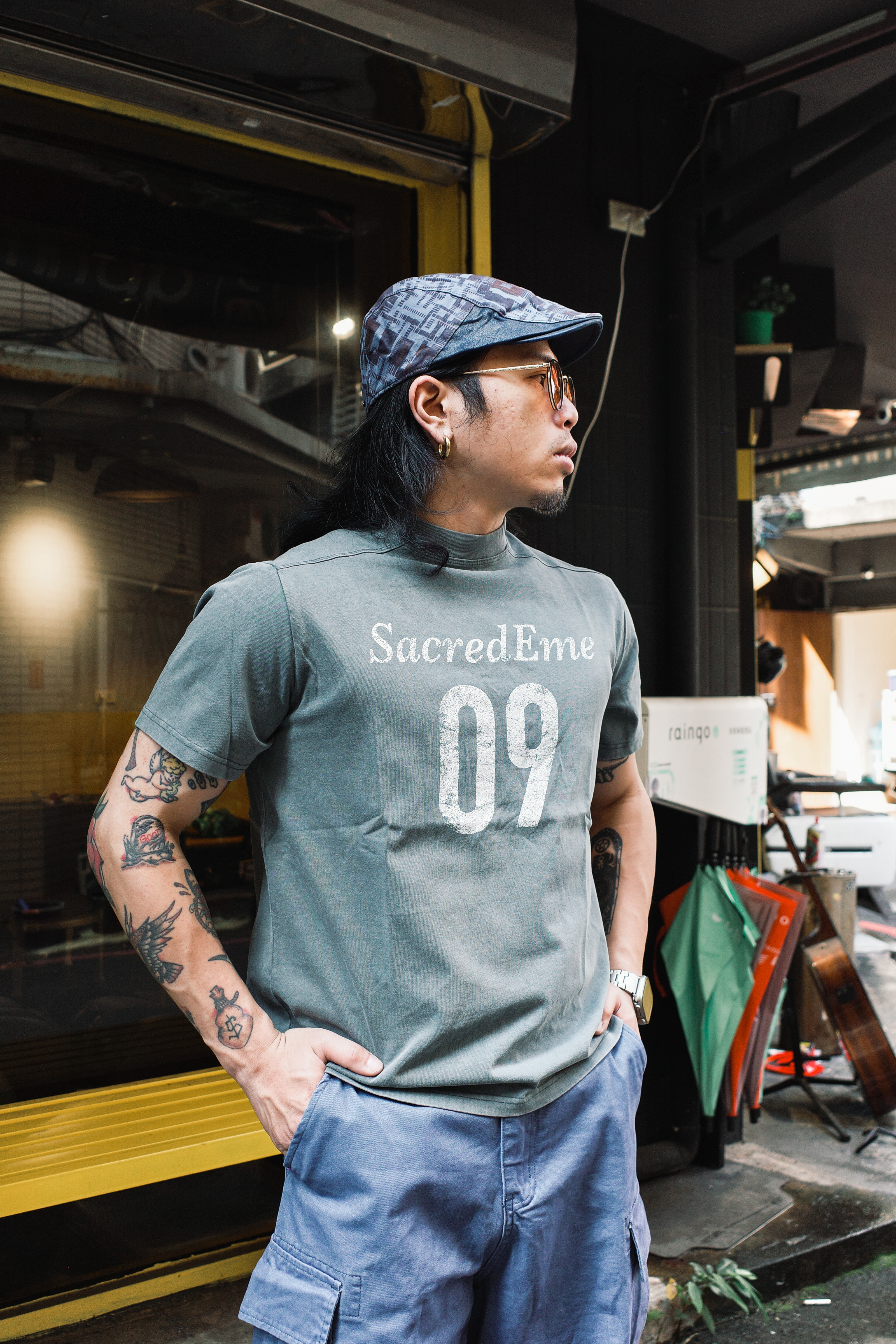 『Always_Good』水洗 做舊 小領口 短版 短T