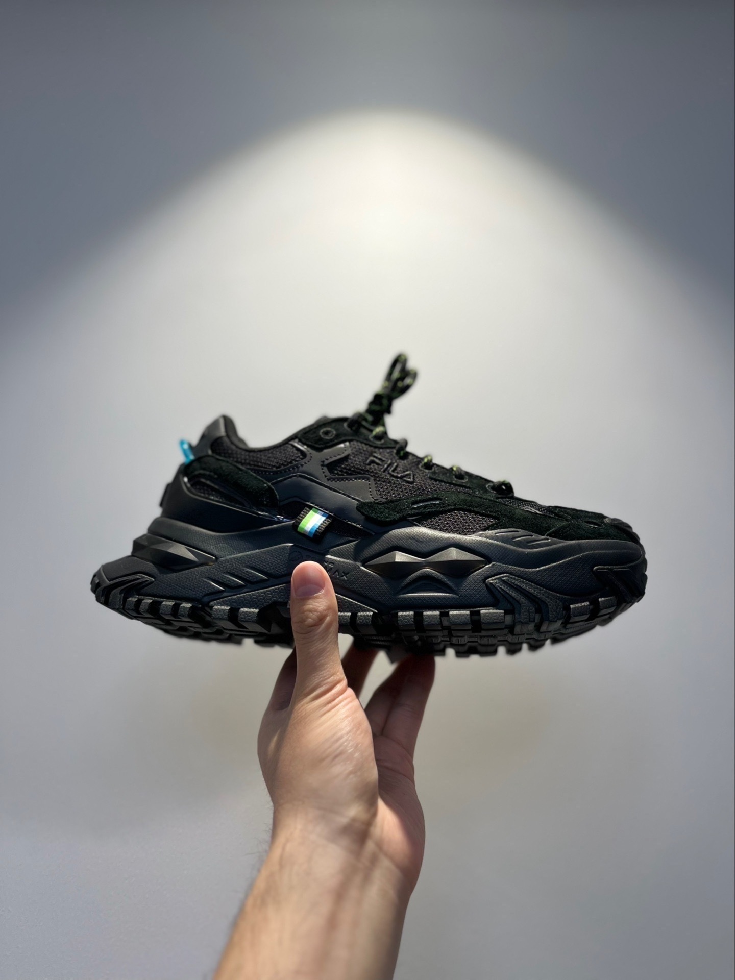 代購-FILA FUSION BIANCO 增高 老爹鞋 女款 黑色