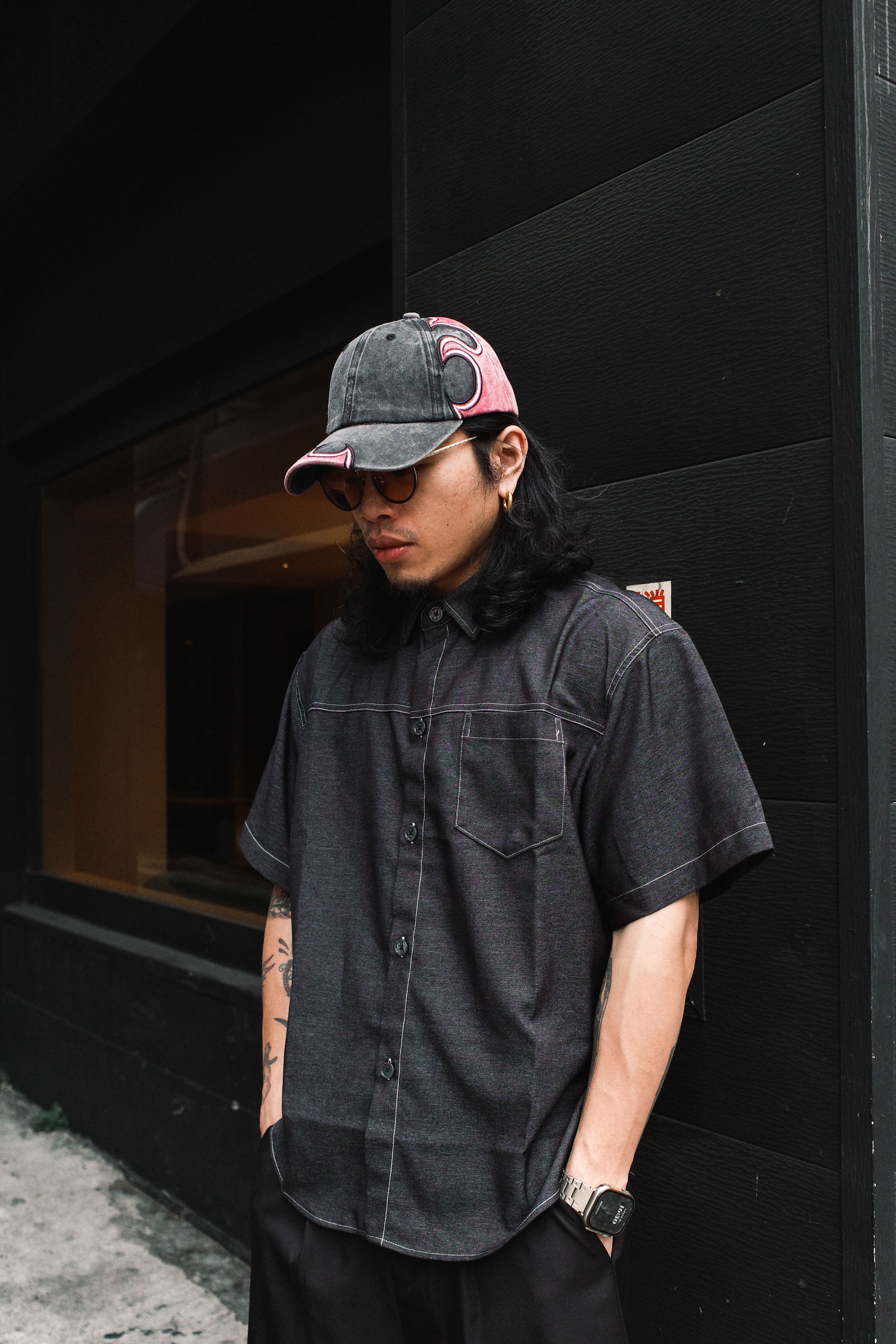 『Always_Good』明線 輕薄 短袖 襯衫