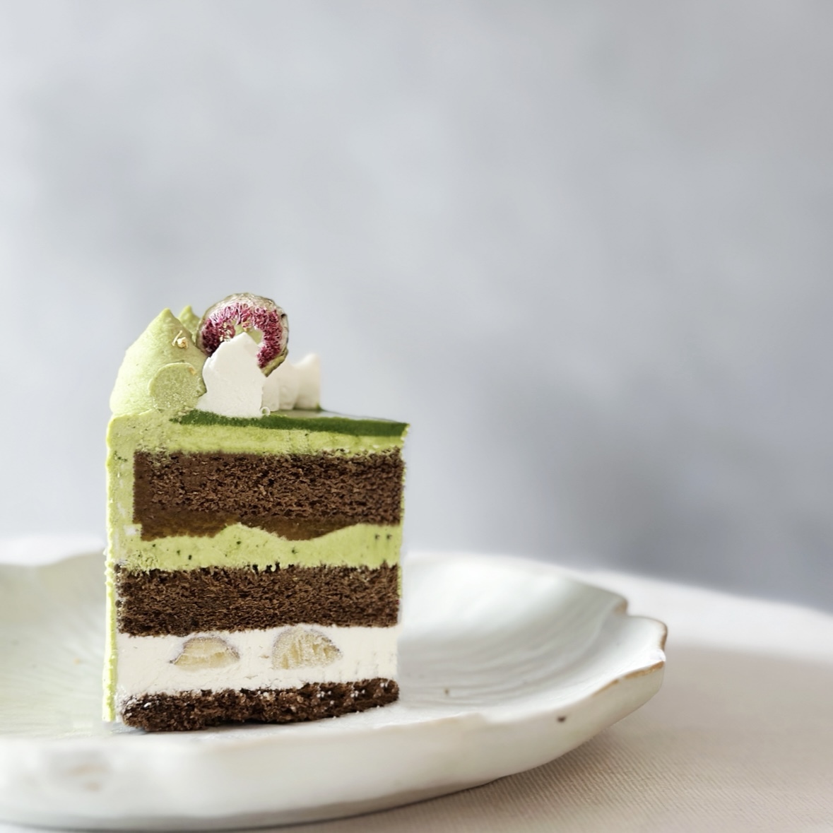 🌿 霧焙青嶺｜抹茶栗子焙茶戚風 (無宅配)