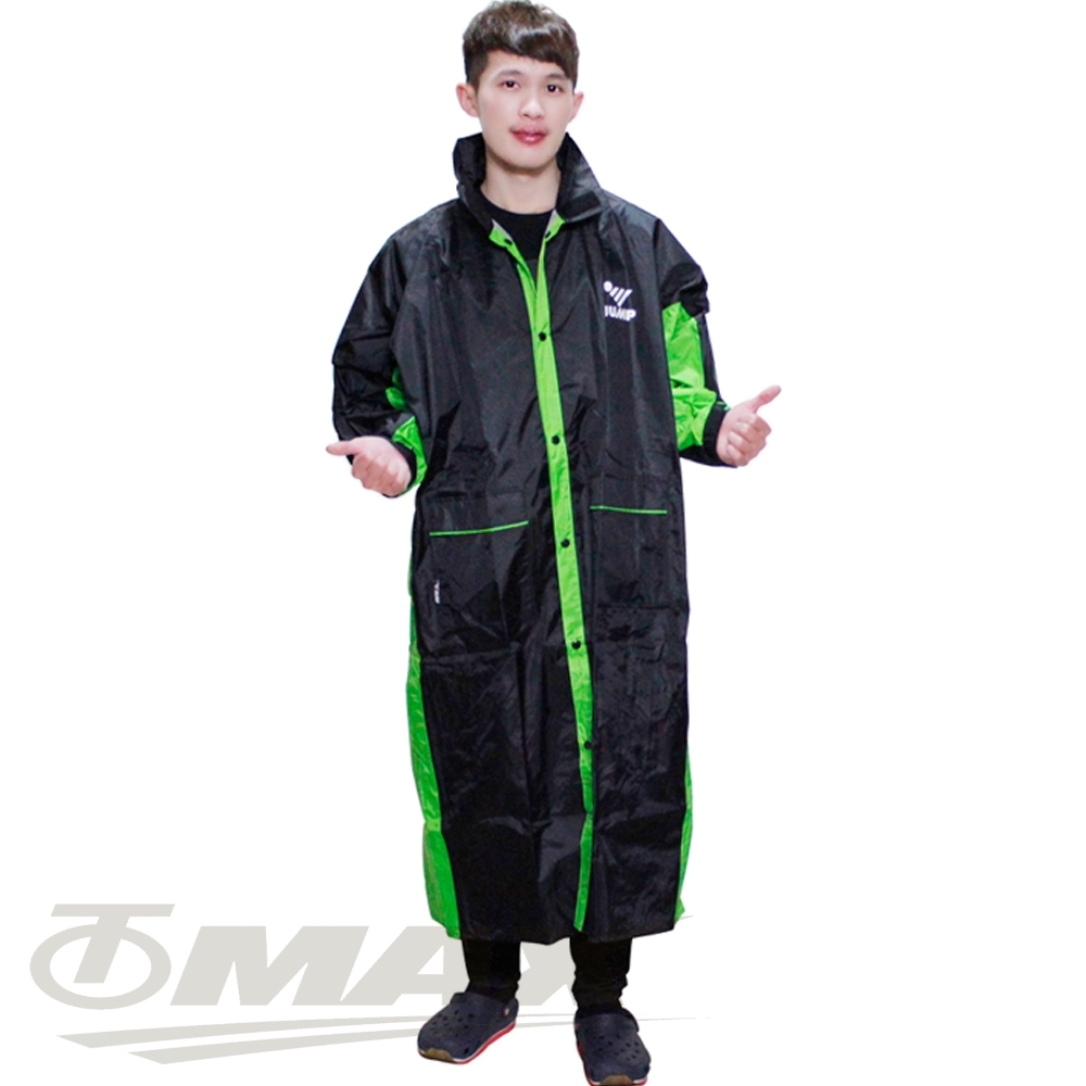JUMP新二代新帥前開式休閒風雨衣～5XL+通用鞋套 出清破盤下殺 OMAX歐妹思購物網