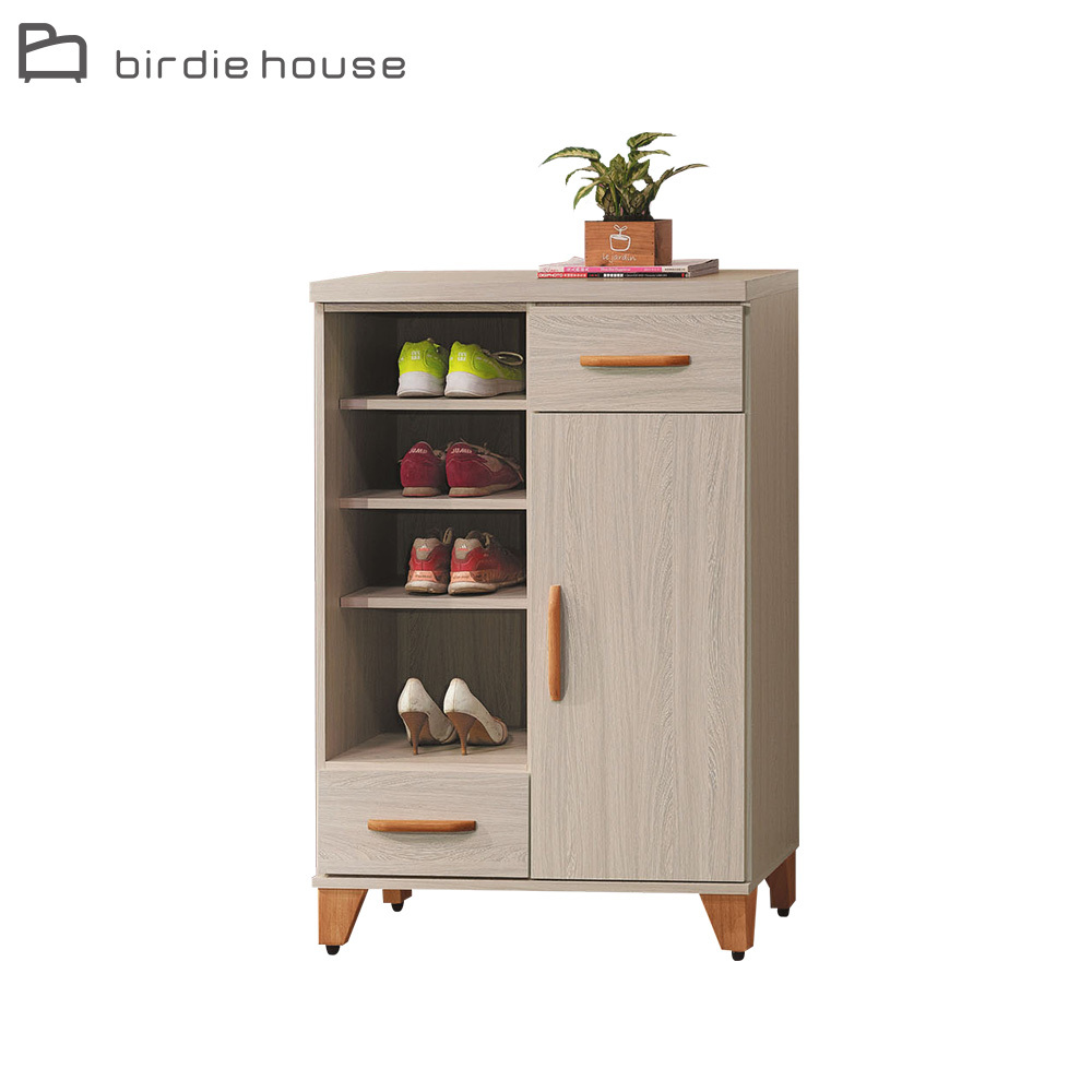 柏蒂家居-樂里2.7尺一門二抽左開放式收納鞋櫃