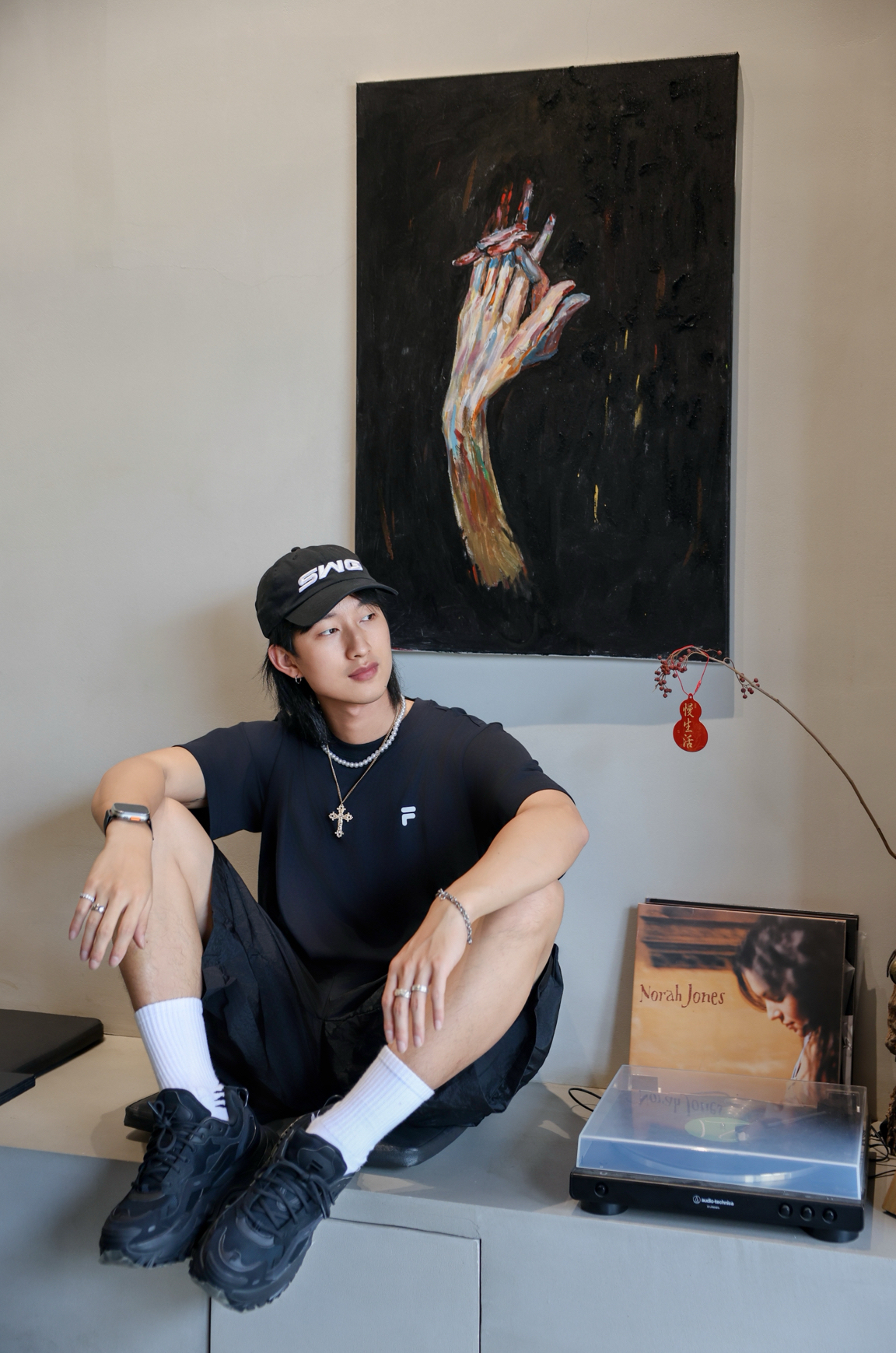 代購-FILA FUSION BIANCO 增高 老爹鞋 男款 黑