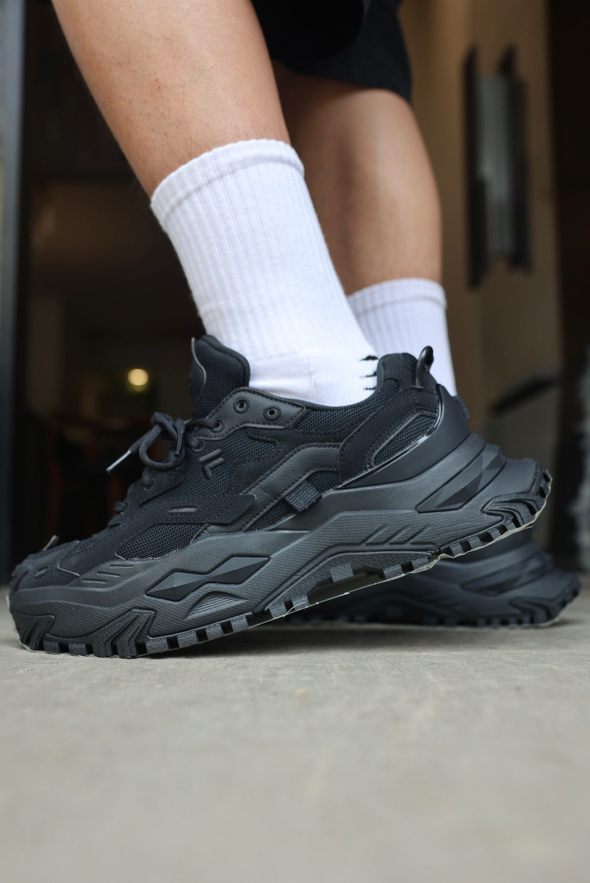 代購-FILA FUSION BIANCO 增高 老爹鞋 男款 黑