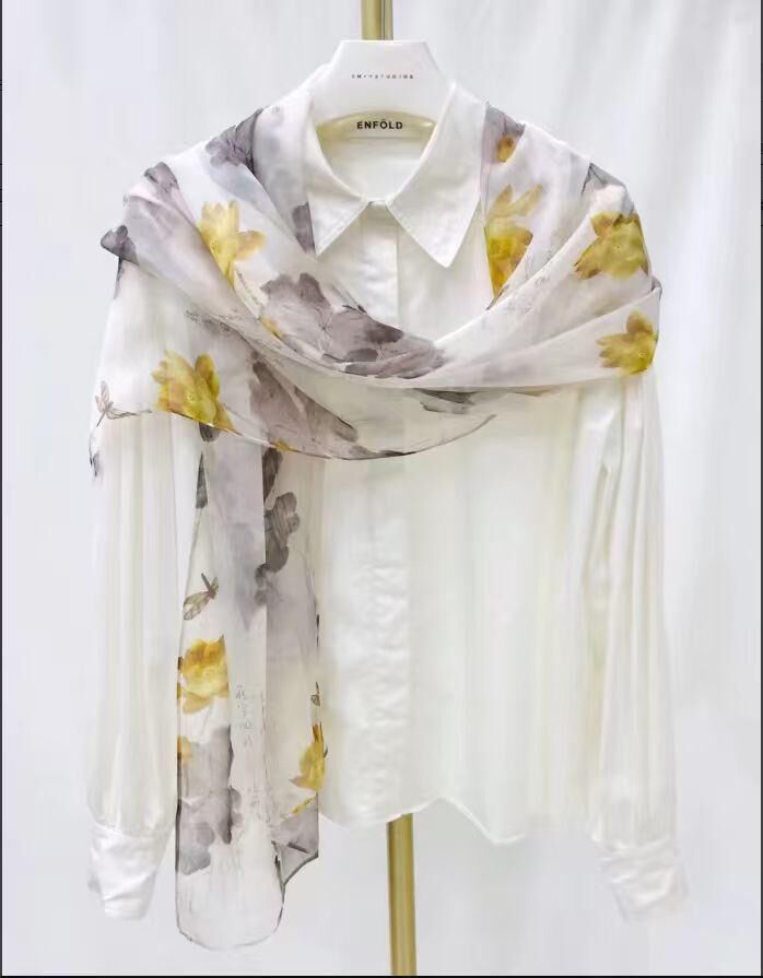 (Y) 「錢皇」100%桑蠶絲沙灘巾178*65cm- 錢皇 #2204QW