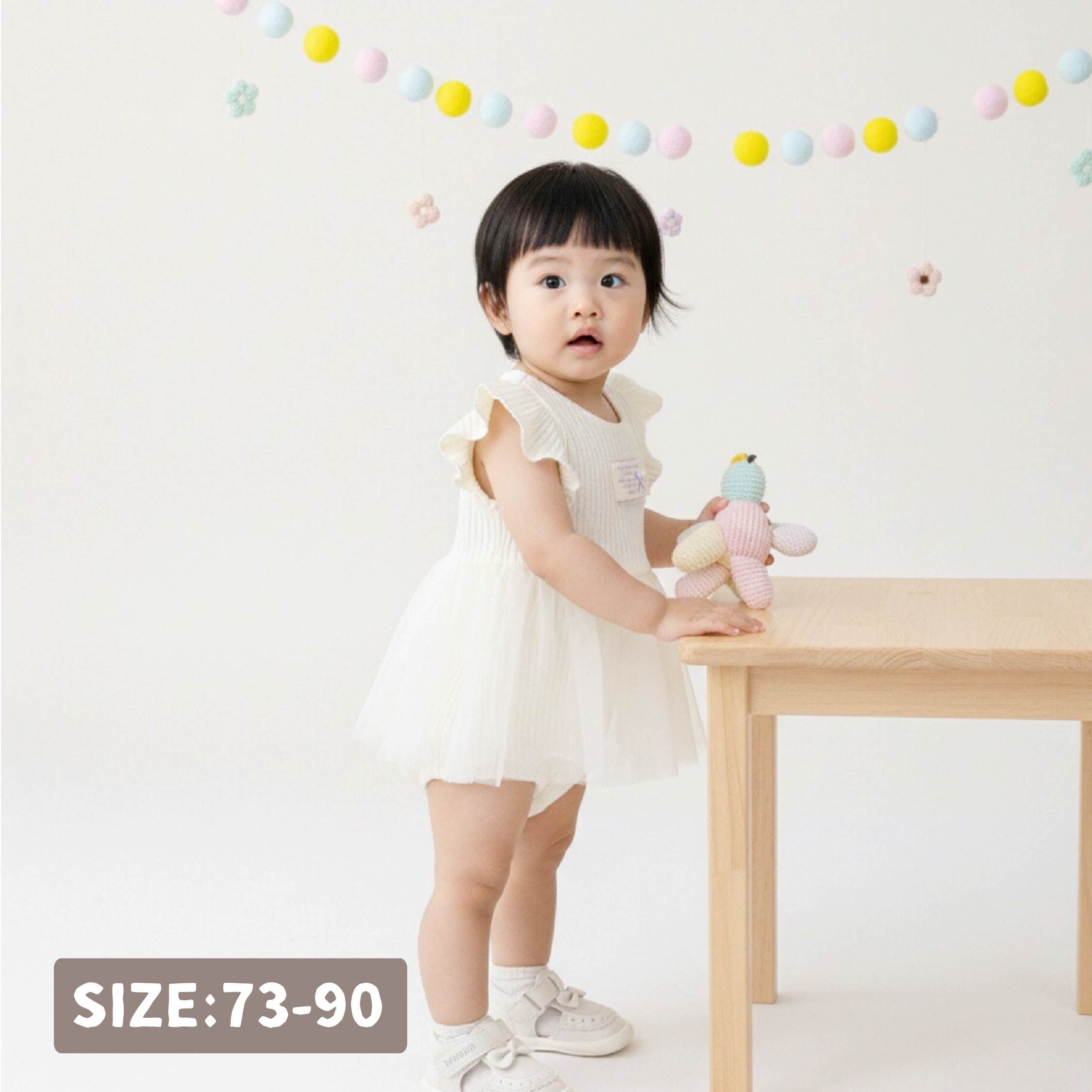 氣質蝴蝶結後挖空包屁衣 (JG6008)