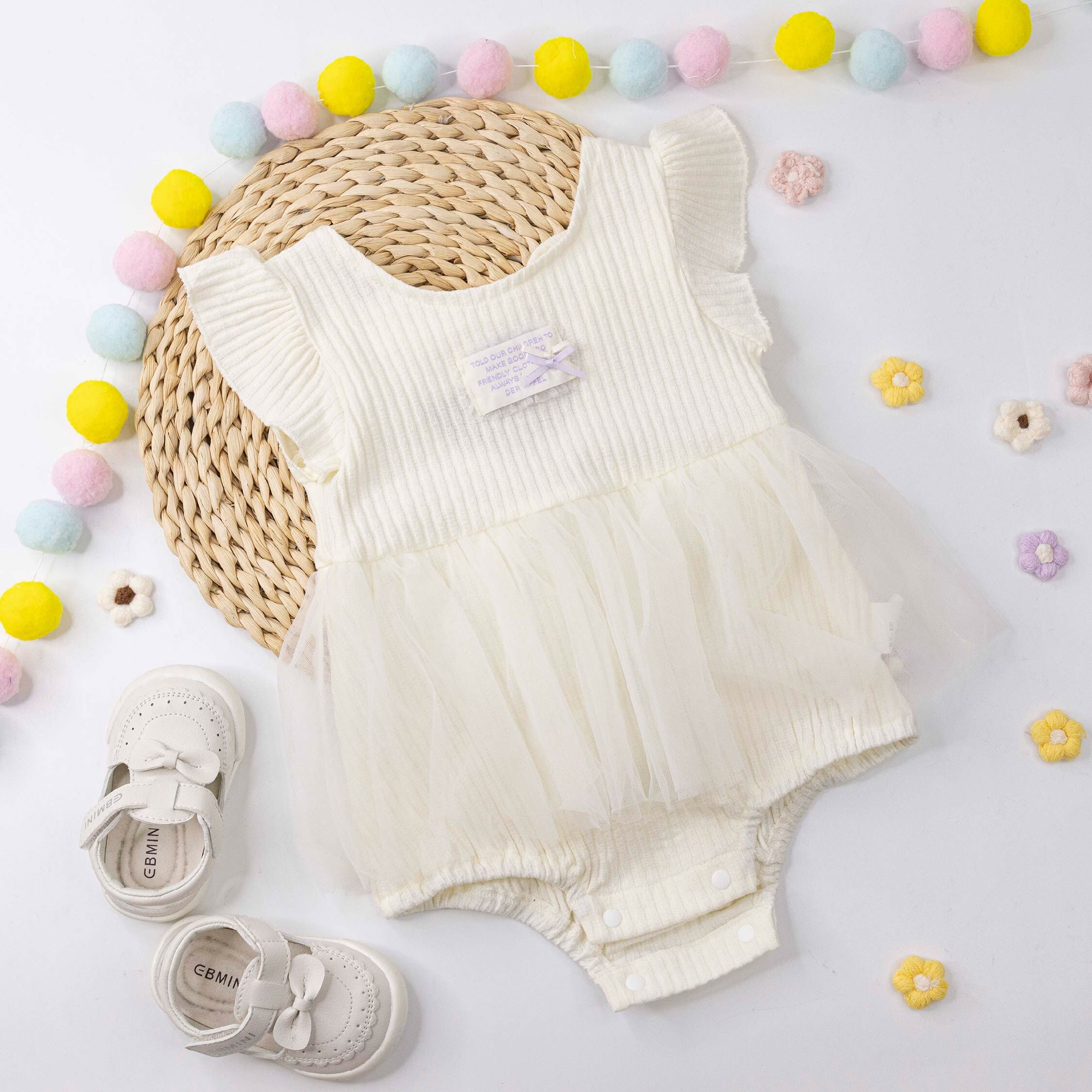 氣質蝴蝶結後挖空包屁衣 (JG6008)