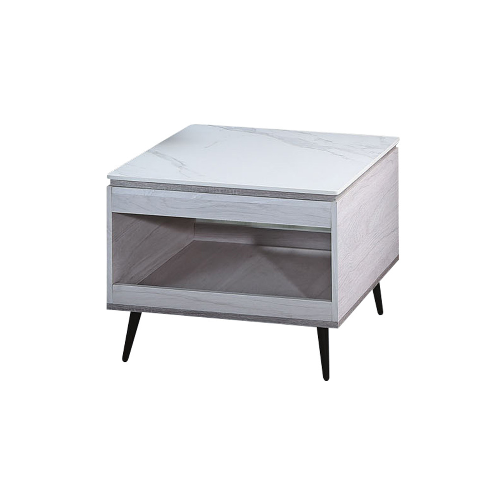 柏蒂家居-卡瓦拉2.2尺開放式岩板小茶几/邊几/邊桌