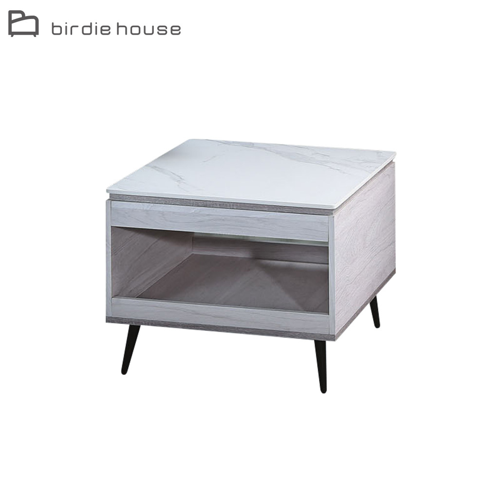 柏蒂家居-卡瓦拉2.2尺開放式岩板小茶几/邊几/邊桌