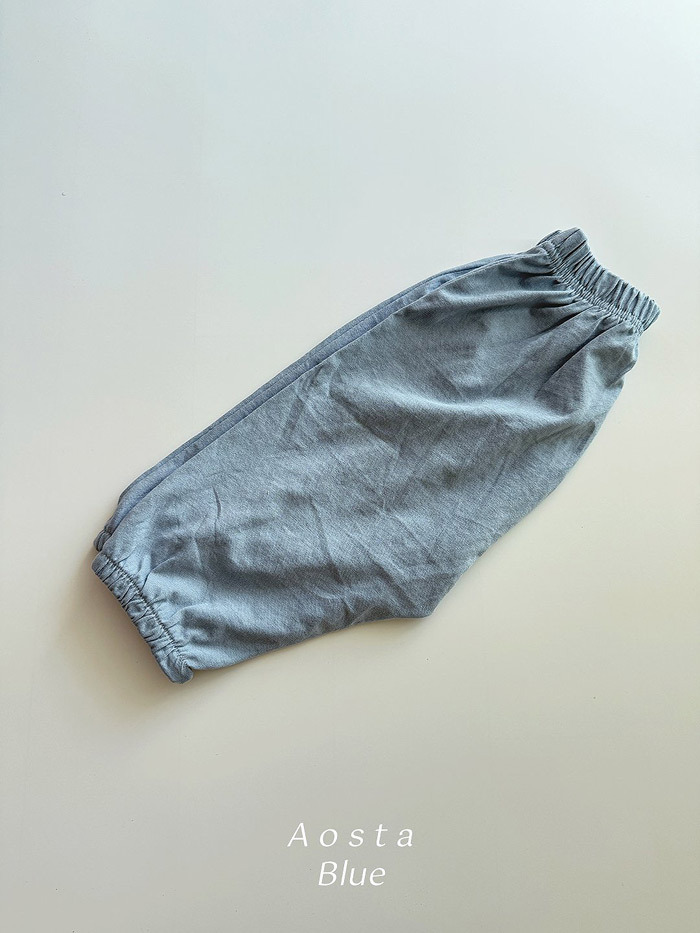 正韓夏AOSTA 兩色藍色系好穿防蚊褲