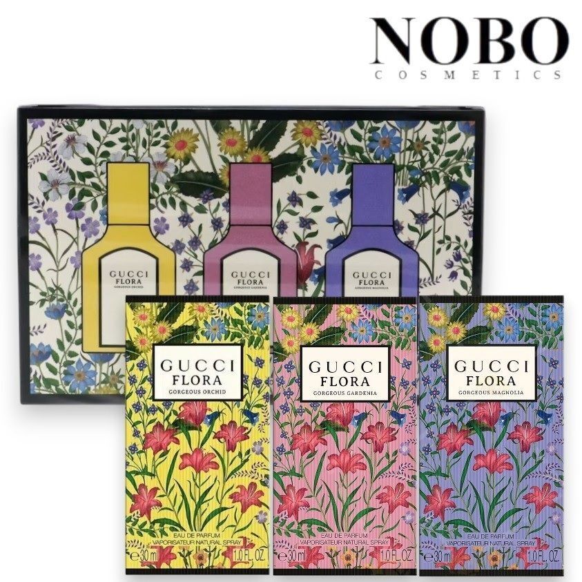 Flora - Eau De Parfum Set [Gorgeous Gardenia+Gorgeous Magnolia+Gorgeous Orchid] 30ml*3pcs