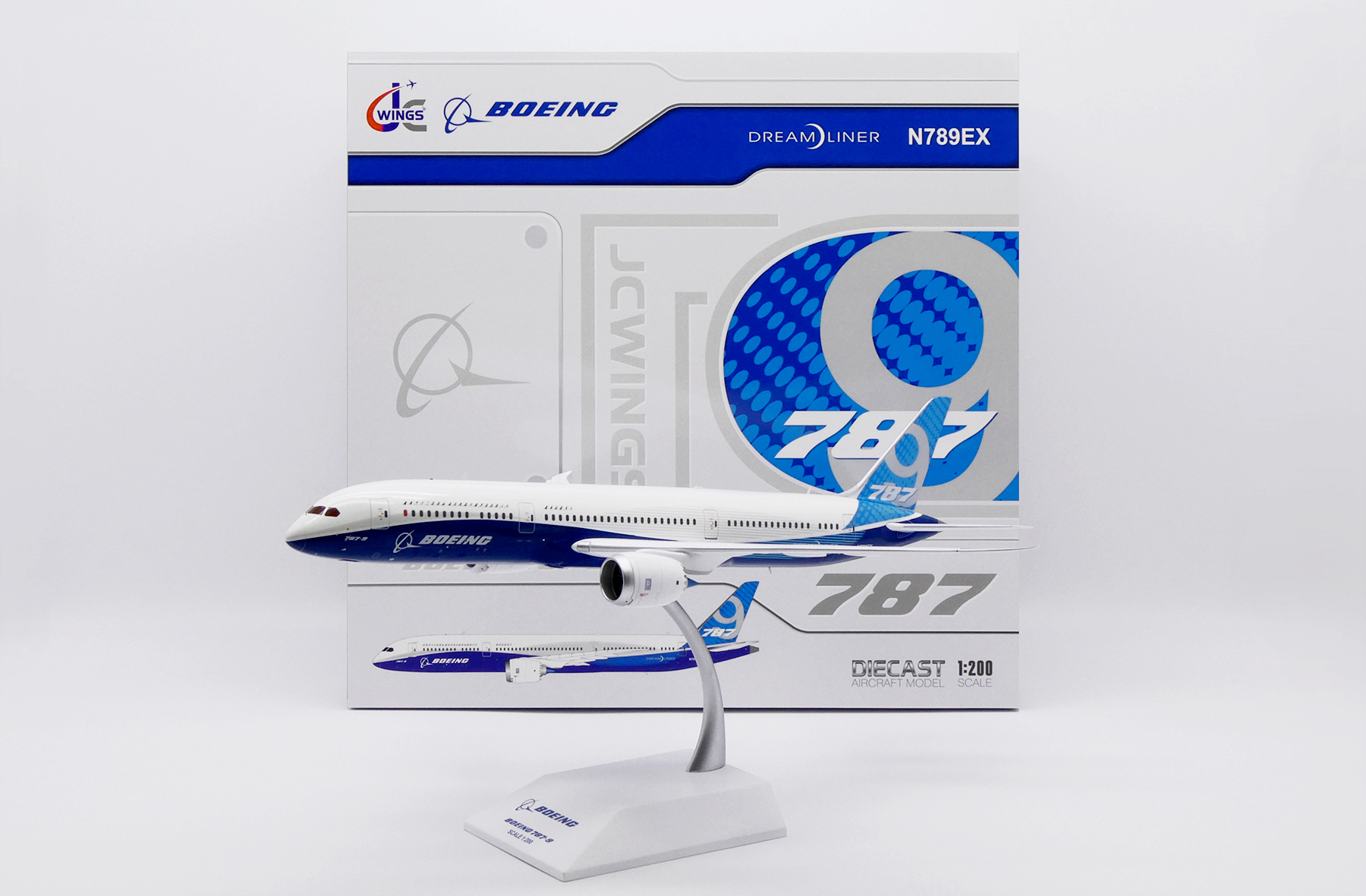 JC WINGS   1/200 波音787-9夢幻客機 N789EX 波音原廠塗裝