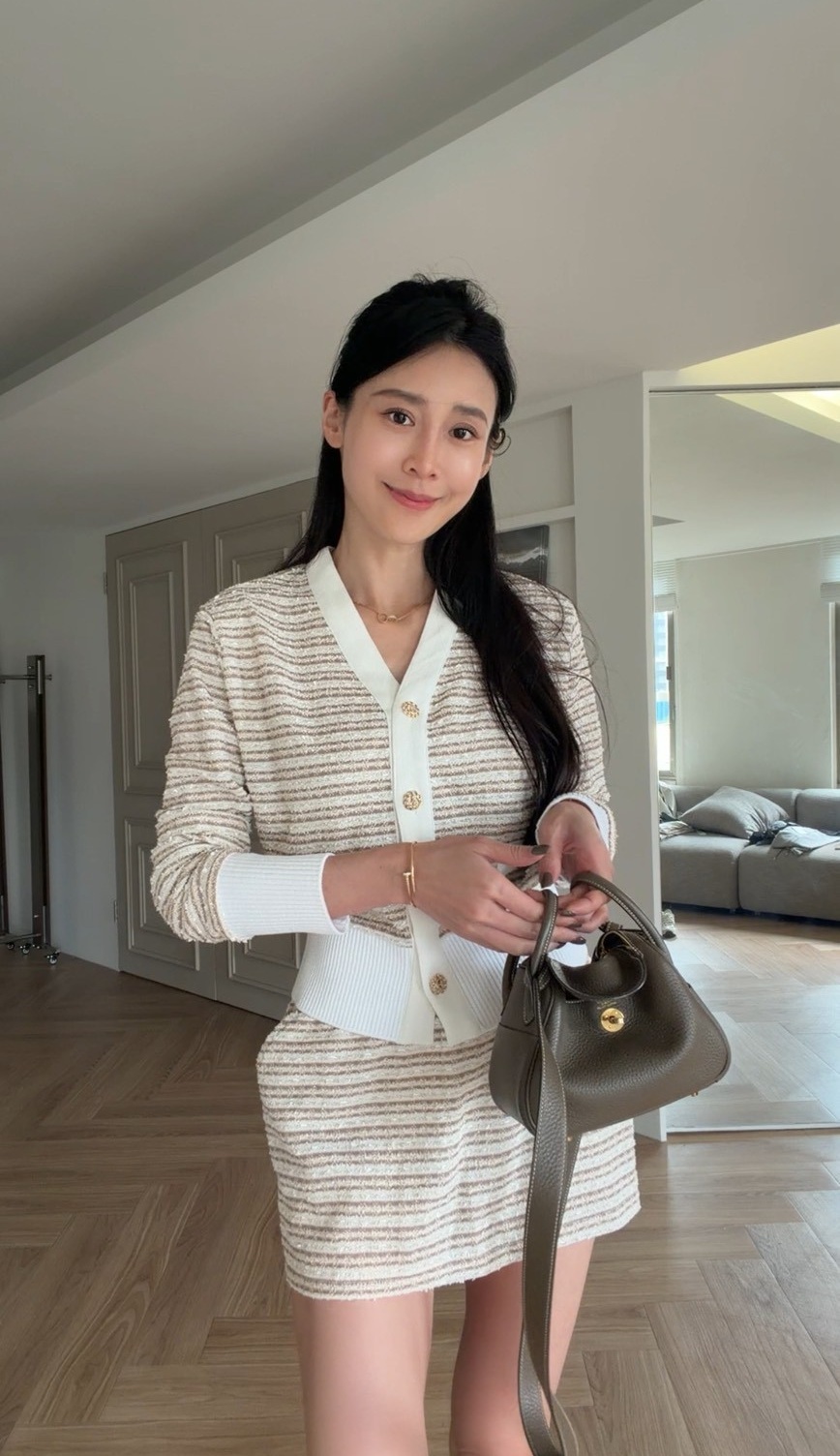 *必買套裝*｜韓國｜小香風條紋外套+短裙套裝