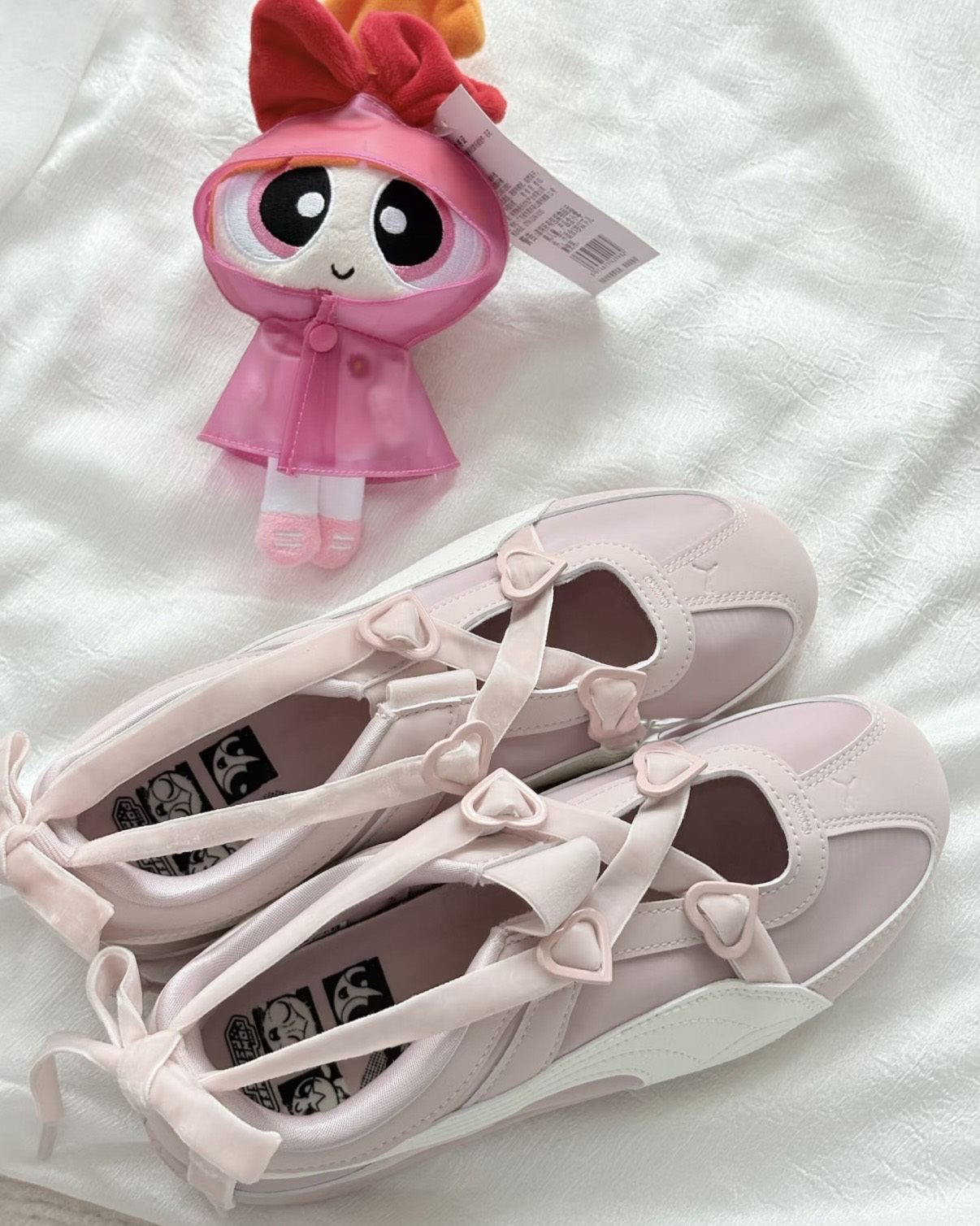 POWERPUFF GIRLS X PUMA SPEEDCAT GO 飛天小女警 賽車鞋 芭蕾舞鞋 涼鞋 淡粉 櫻花粉 網布 麂皮 女鞋 408102-01 / 預購