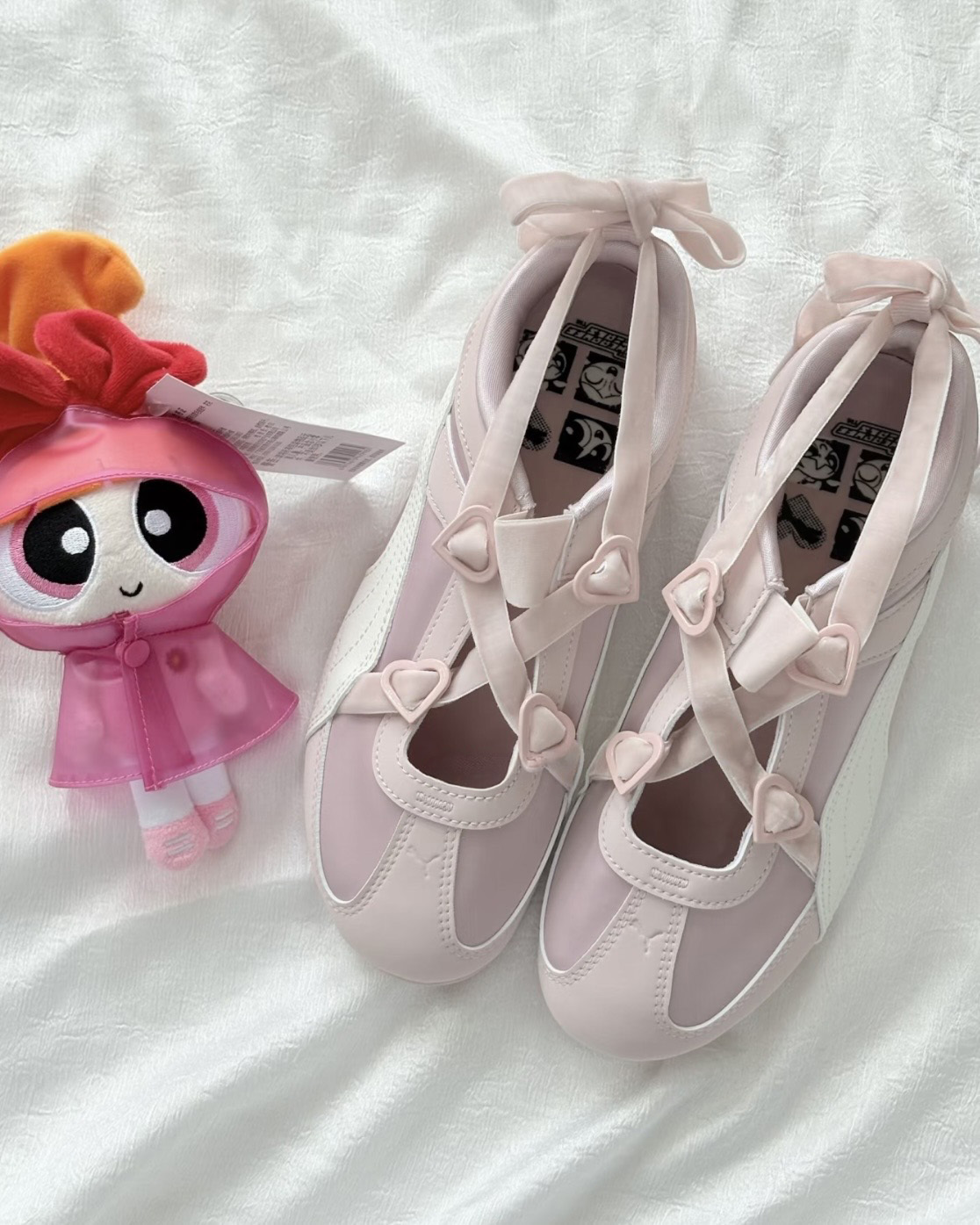 POWERPUFF GIRLS X PUMA SPEEDCAT GO 飛天小女警 賽車鞋 芭蕾舞鞋 涼鞋 淡粉 櫻花粉 網布 麂皮 女鞋 408102-01 / 預購