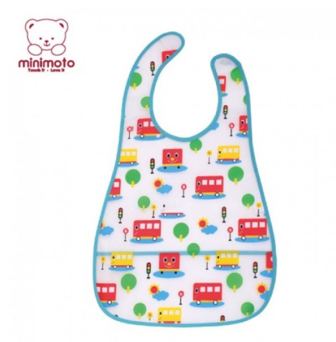 Minimoto 小汽車 EVA膠 口水肩