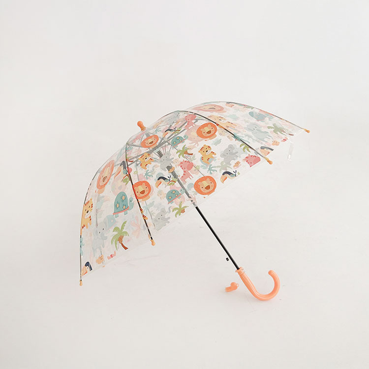 可愛滿版動物透明雨傘