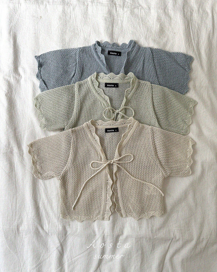 正韓夏AOSTA 三色網格罩衫