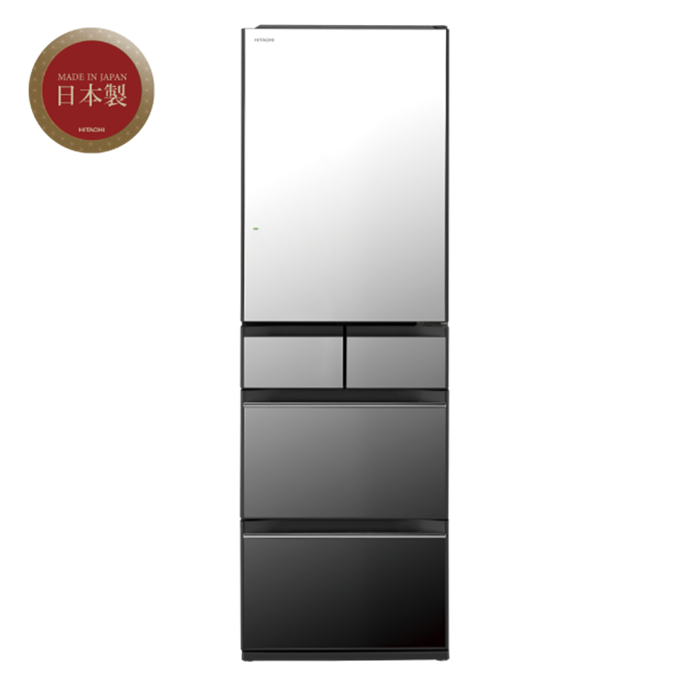 💥New💥 日立 Hitachi   R-HWS480YH-X‧Ru白金觸媒‧變頻五門雪櫃‧470公升‧日本製造‧香港行貨,原廠5年全機及10年壓縮機保養‧