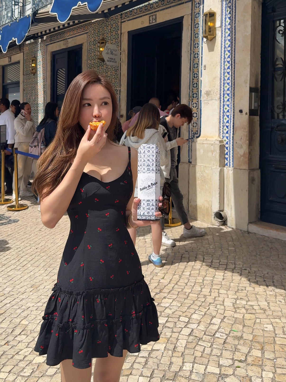 Cherry pie 櫻桃派 細肩帶棉麻洋裝