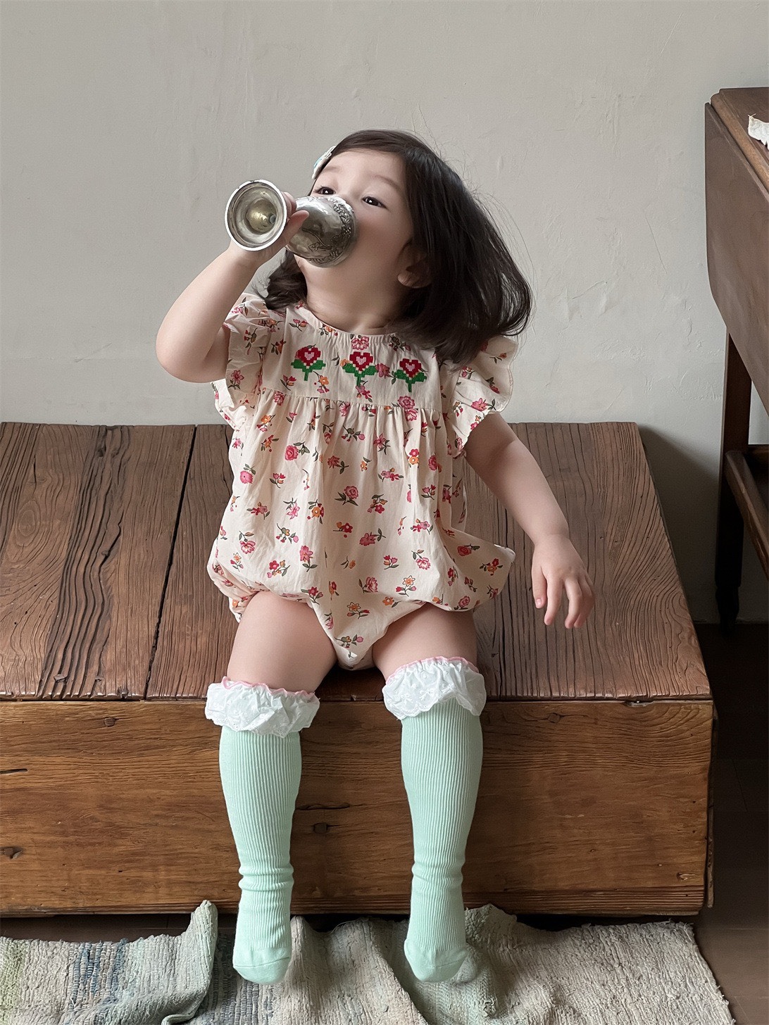 小飛袖可愛包屁衣